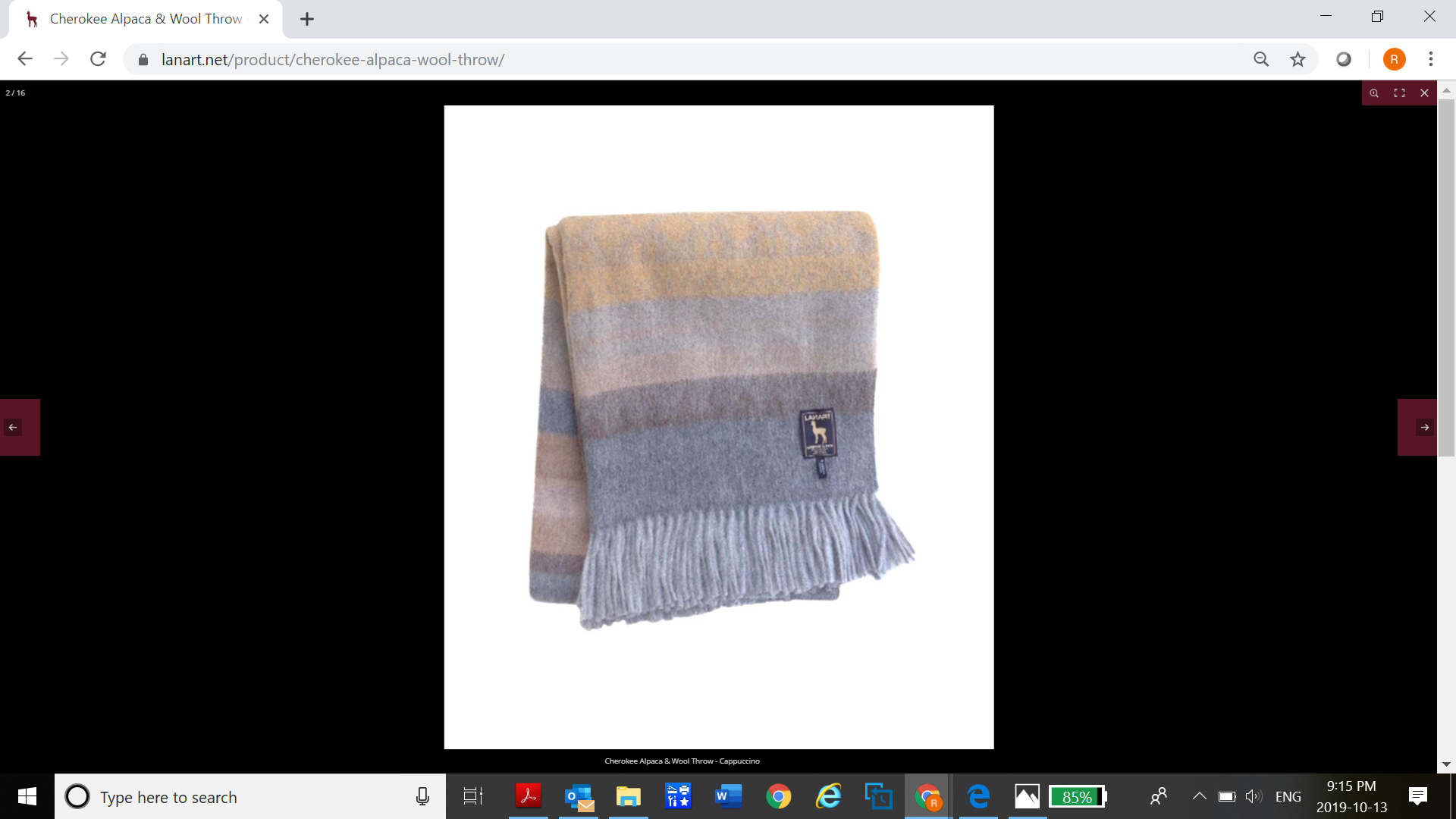 Cherokee Alpaca & Wool Throw Cherokee Alpaca & Wool Throw